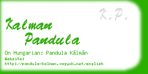 kalman pandula business card